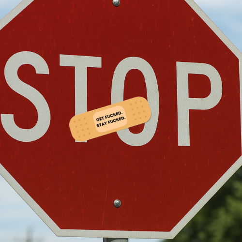 GET FUCKED STAY FUCKED STICKER (3 pack)